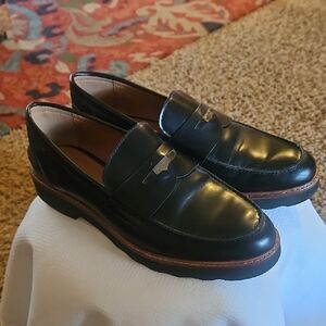 Coach Black Leather Loafers Women's Sz 9B